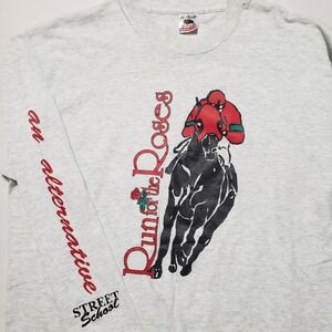Vintage‎ Fruit Of The Loom Shirt Single Stitch Graphic Long Sleeve Mens Large